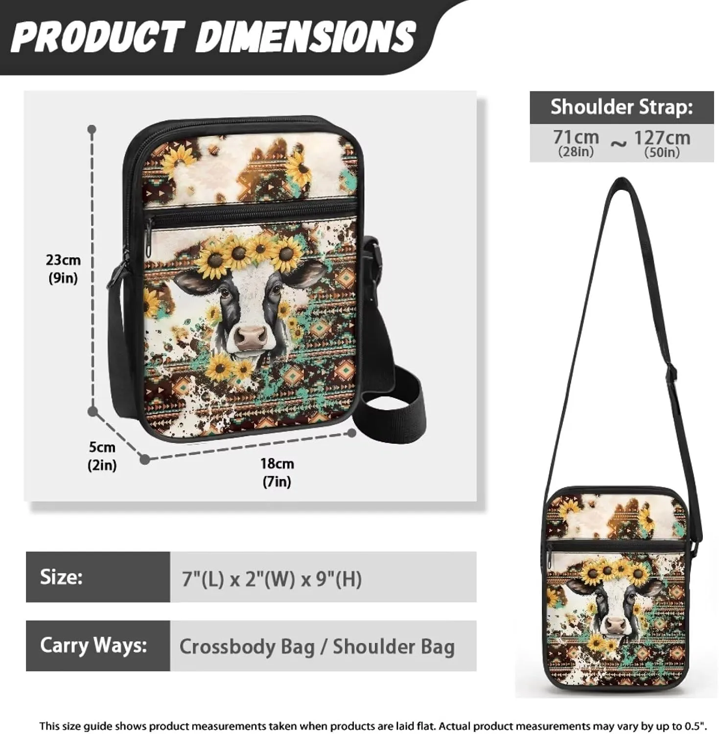 Suobstales Shoulder Bag Crossbody Bag for Women Men Small Messenger Bag Casual Handbag with Adjustable Strap for Work Cycling