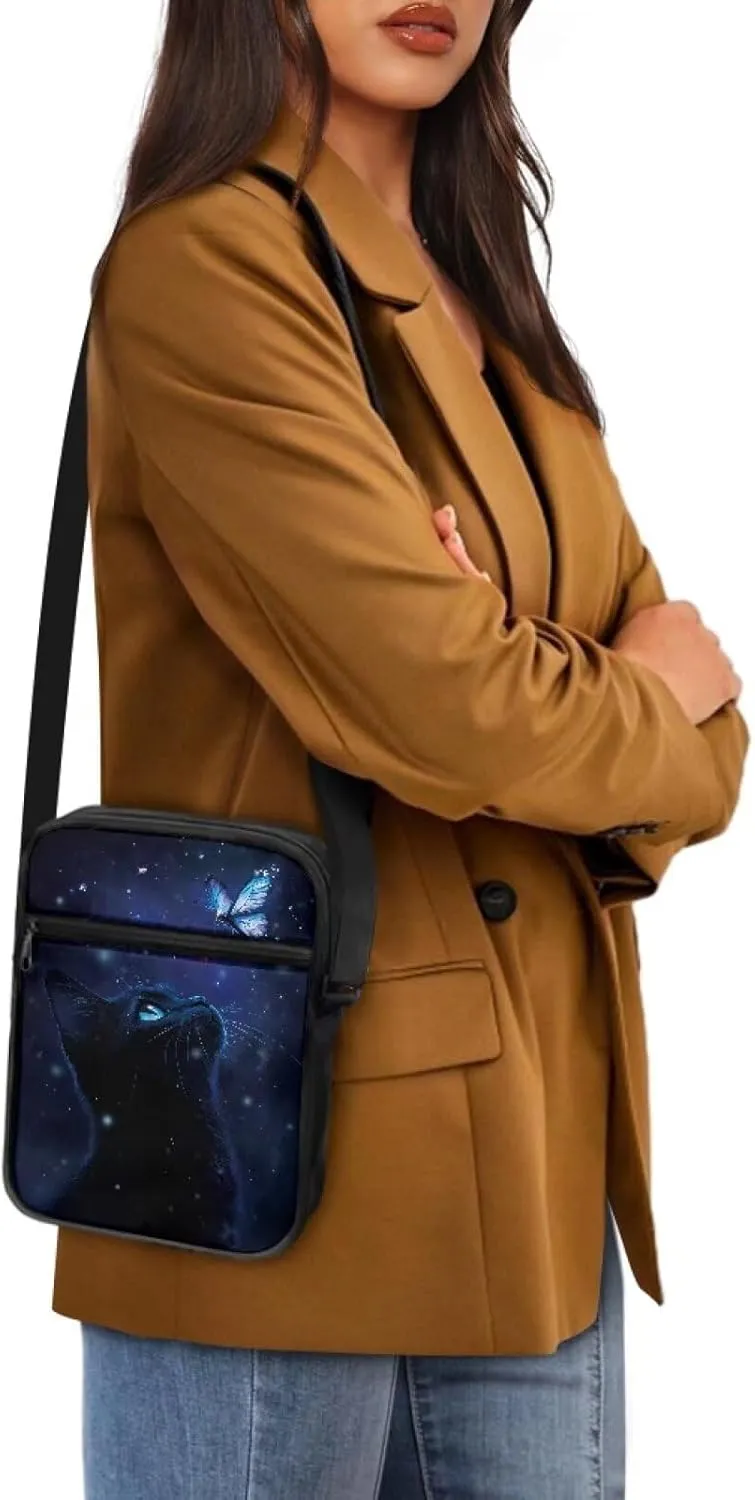 Suobstales Shoulder Bag Crossbody Bag for Women Men Small Messenger Bag Casual Handbag with Adjustable Strap for Work Cycling