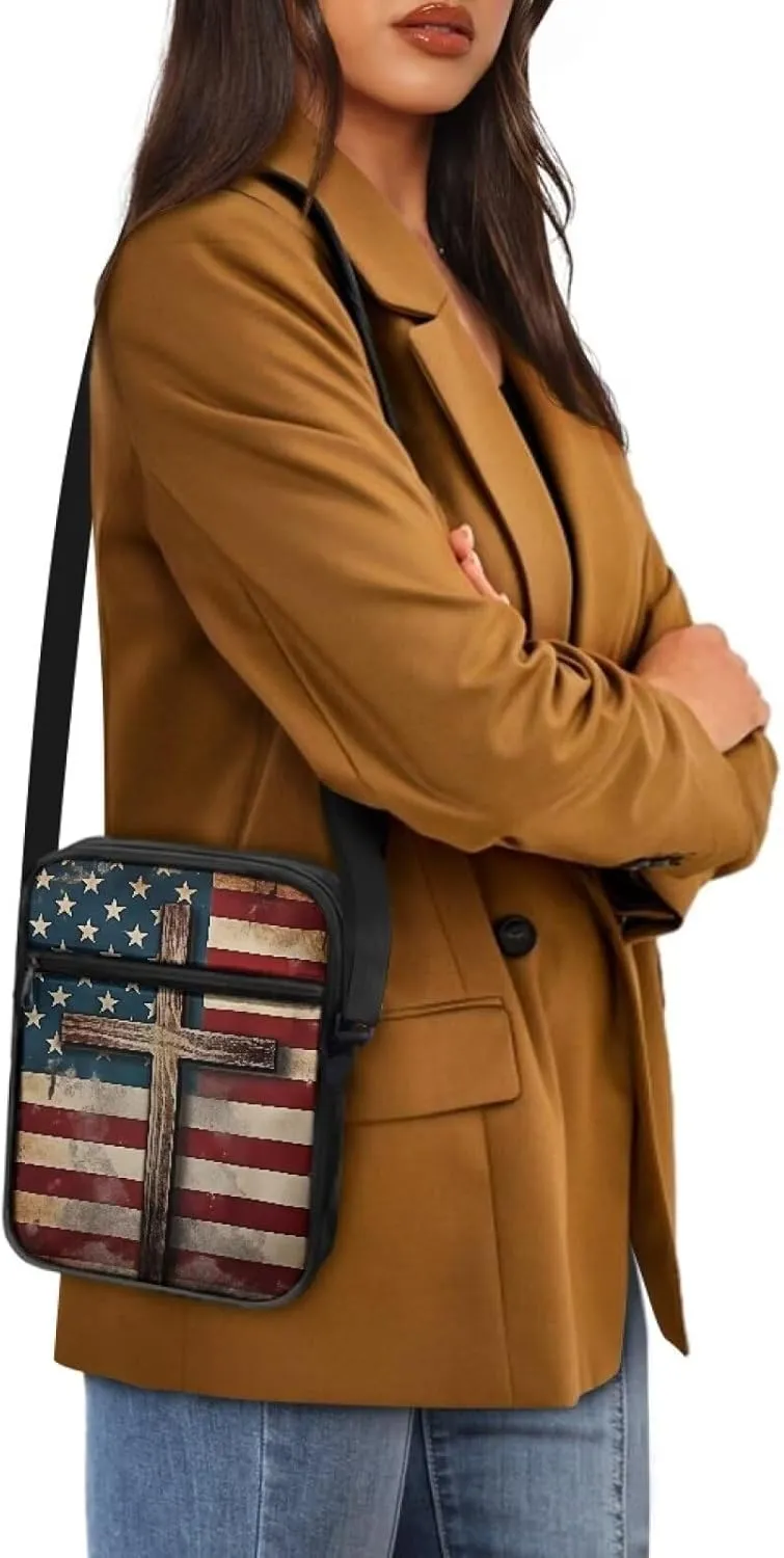 Suobstales Shoulder Bag Crossbody Bag for Women Men Small Messenger Bag Casual Handbag with Adjustable Strap for Work Cycling