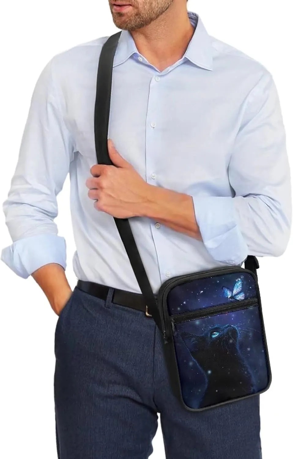 Suobstales Shoulder Bag Crossbody Bag for Women Men Small Messenger Bag Casual Handbag with Adjustable Strap for Work Cycling
