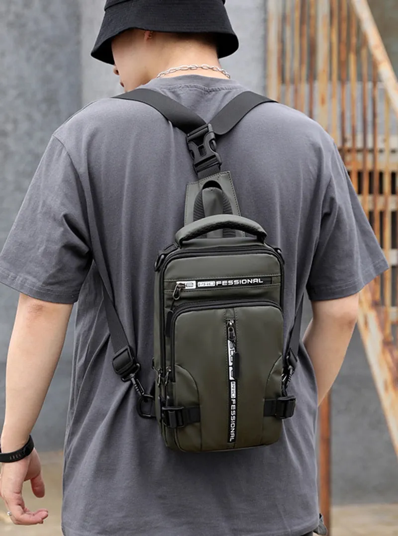 Tablet Haoshuai Nylon Shoulder Strap Backpack