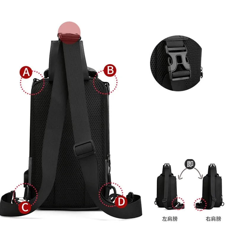 Tablet Haoshuai Nylon Shoulder Strap Backpack