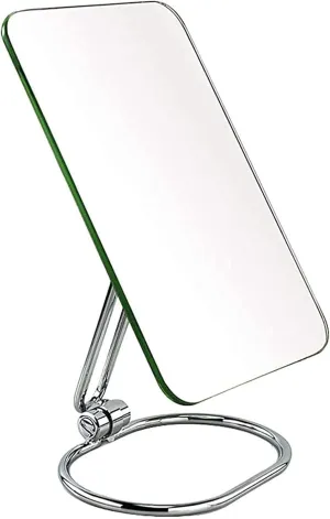 Tabletop Mirror HD Makeup Mirror Square Desktop Princess Mirror Single-Sided Bedroom Dssing Mrror 10.2x14x24cm Silver Cosmetic Mirror