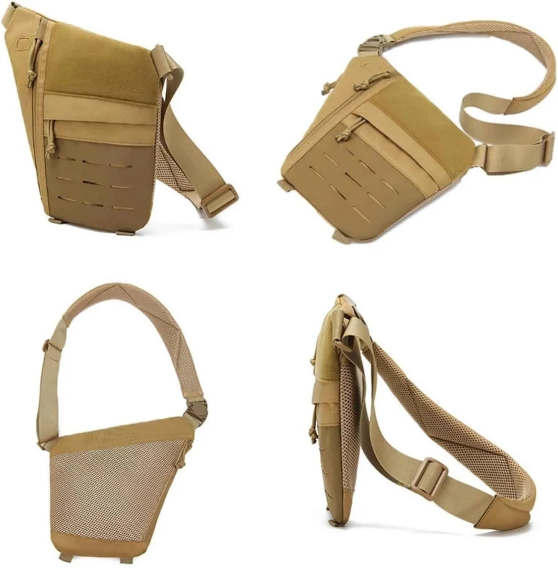 Tactical Shoulder Chest Bag Personal Pocket Pack for Men Crossbody Sling Daypack Anti-Thief Conceal Carry gun Bag