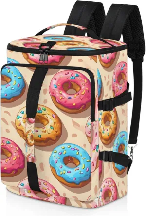 Tactical Sports Duffle Bag for Travel Waterproof Gym Bag with Shoe Compartment 48L Carry On Luggage for Men & Women 3-in-1 Durable Travel Luggage Doughnut Sweet