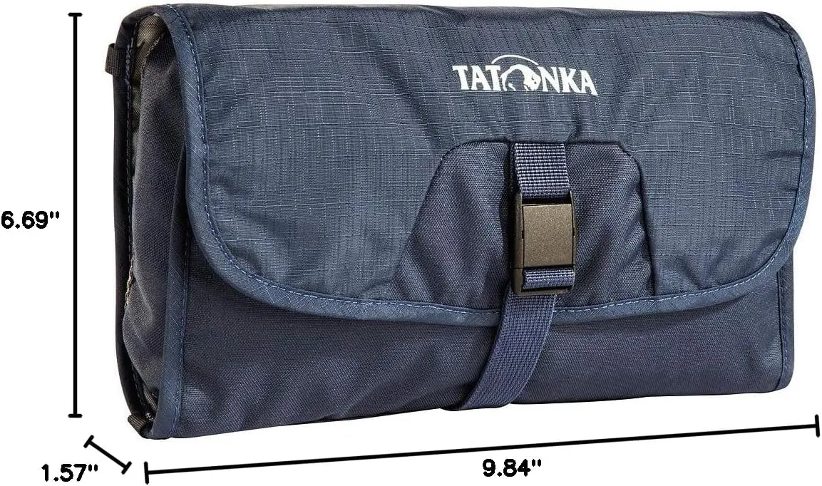 Tatonka Flat Cosmetic Bag with Hanging Hook and Multiple Compartments