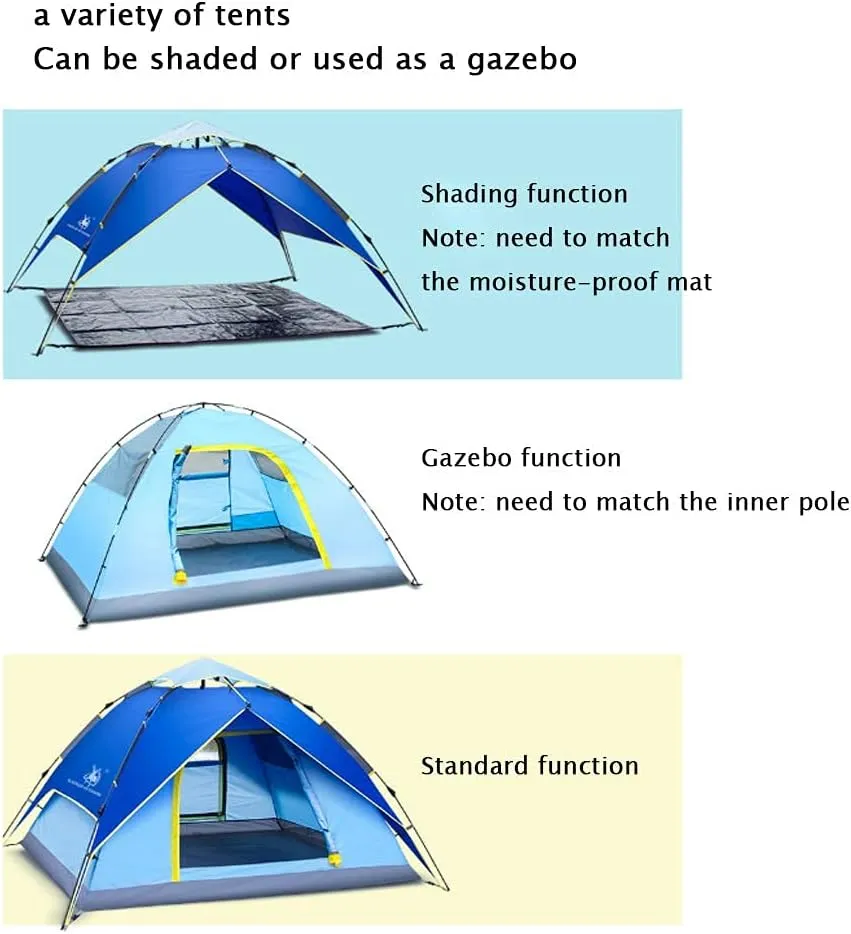 Tent Outdoor Camping Portable Waterproof Breathable Multifunction Folding Automatic Family Tents 3-4 Person