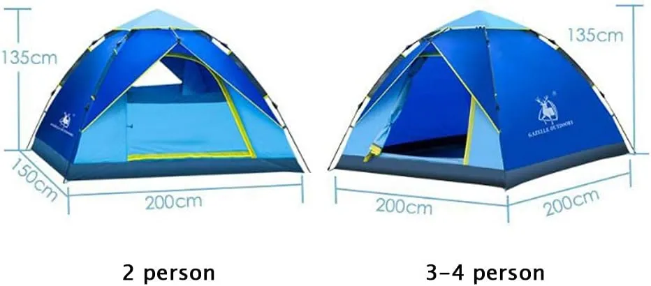 Tent Outdoor Camping Portable Waterproof Breathable Multifunction Folding Automatic Family Tents 3-4 Person