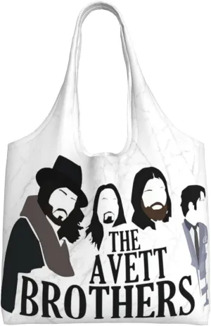The Avett Musics Brothers Shoulder Canvas Tote for Women Weekender Handbag Reusable Grocery Shopping Bag
