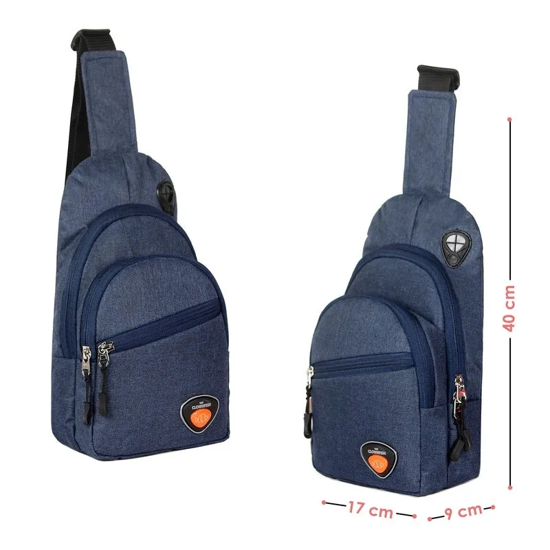 THE CLOWNFISH Cordette Sling Bag - Stylish, Water Resistant | 6L Capacity | Dark Grey