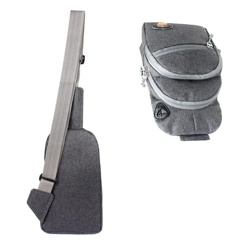 THE CLOWNFISH Cordette Sling Bag - Stylish, Water Resistant | 6L Capacity | Dark Grey