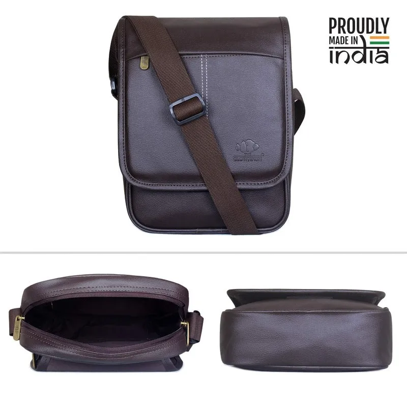 THE CLOWNFISH Glory Sling Bag, Sling Bag for travel, Sling bag for Men,Sling Bag For Women, Side Bag for Girls, Side Bag for Men, Messenger Bag, Tablet Bag (Chocolate)