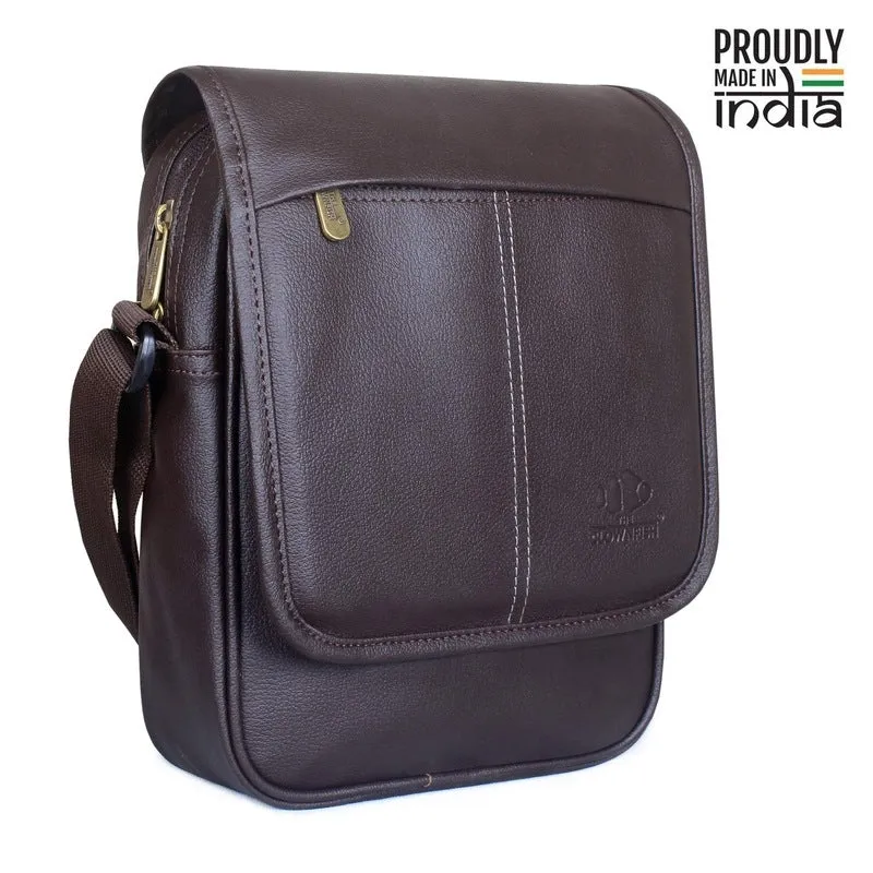 THE CLOWNFISH Glory Sling Bag, Sling Bag for travel, Sling bag for Men,Sling Bag For Women, Side Bag for Girls, Side Bag for Men, Messenger Bag, Tablet Bag (Chocolate)