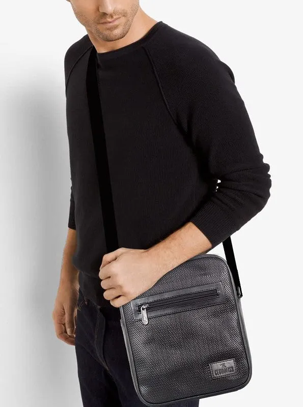 THE CLOWNFISH Regal Sling Bag - Premium Leatherette, Spacious Pockets | Unisex | 25 cm x 26 cm | Chocolate