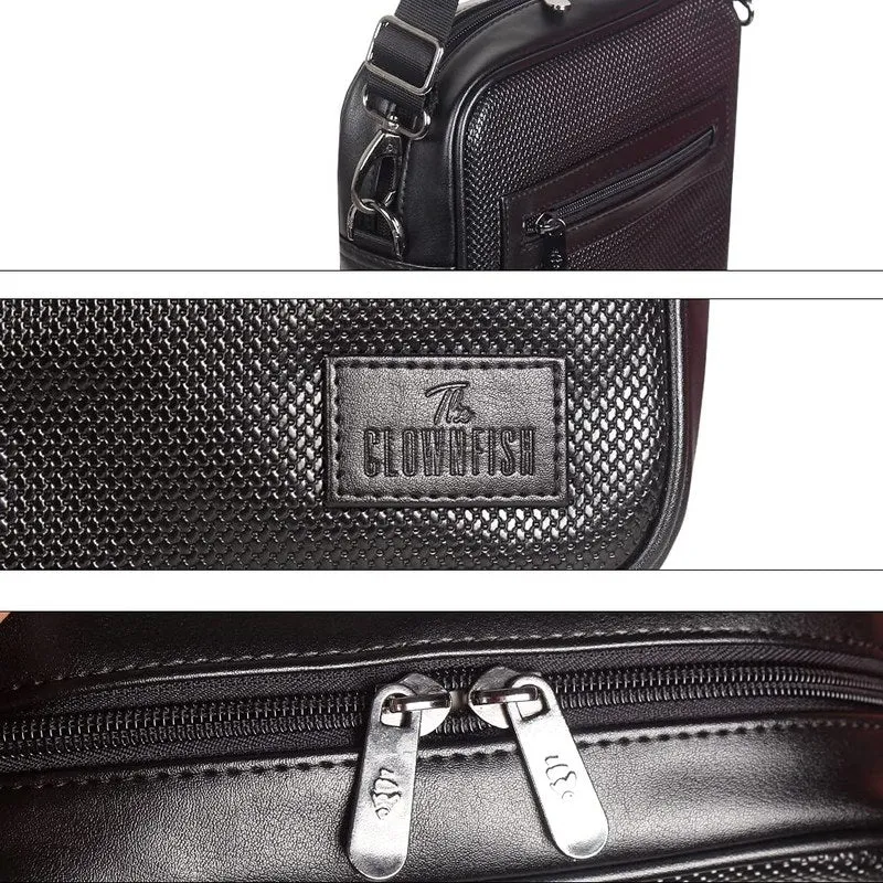 THE CLOWNFISH Regal Sling Bag - Premium Leatherette, Spacious Pockets | Unisex | 25 cm x 26 cm | Chocolate