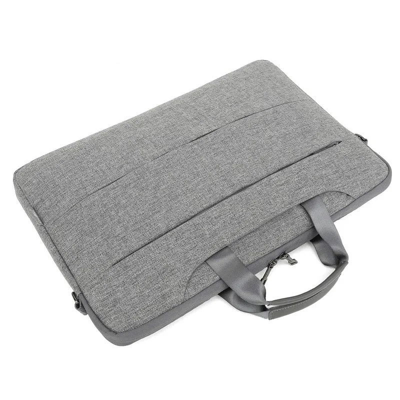 THE CLOWNFISH Slim 15.6" Laptop Messenger Bag - Water Resistant | Adjustable Strap | Black