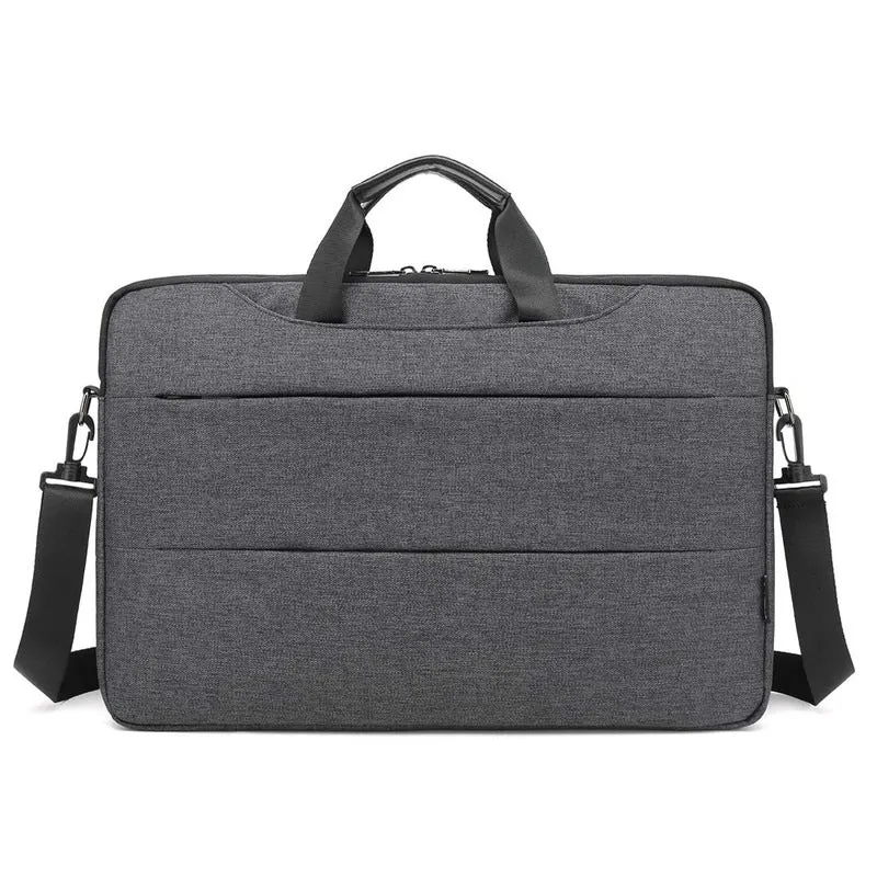 THE CLOWNFISH Slim 15.6" Laptop Messenger Bag - Water Resistant | Adjustable Strap | Black