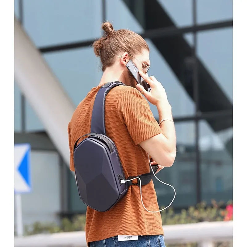 THE CLOWNFISH Sling Bag - Water Resistant, USB Charging | Utility Pocket | Camouflage