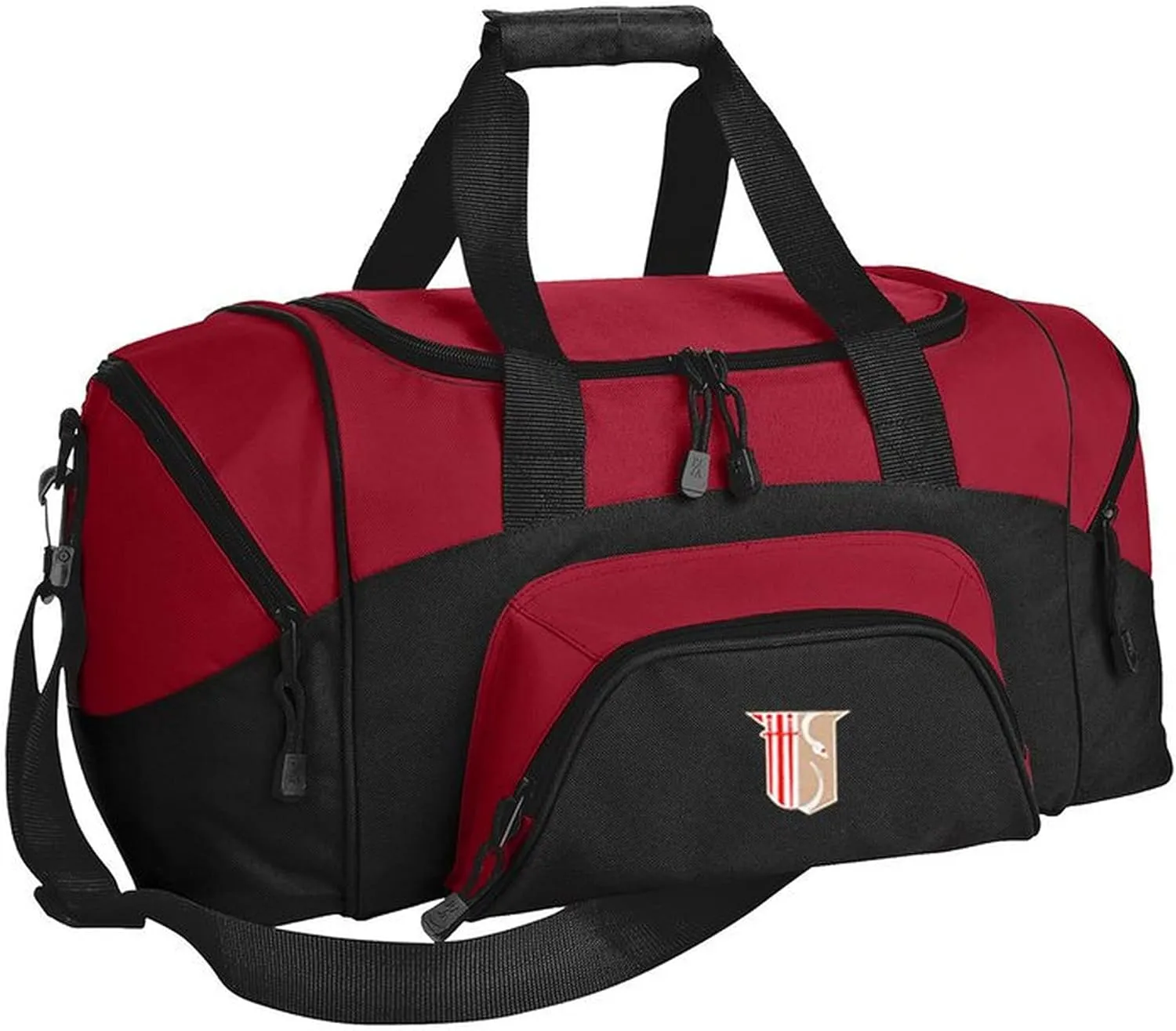 Theta Chi Colorblock Duffel Bag Red/Black
