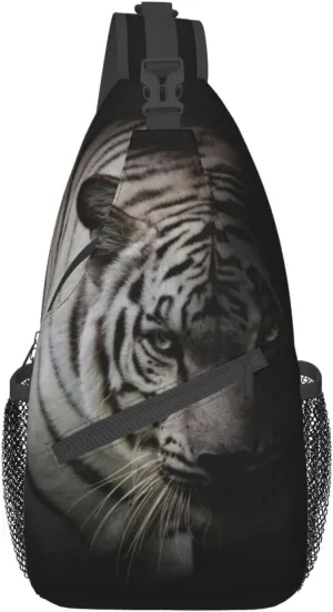 Tiger Crossbody Bag Men Shoulder Bag Backpack Cool Sling Bag Chest Casual Daypack for Outdoor