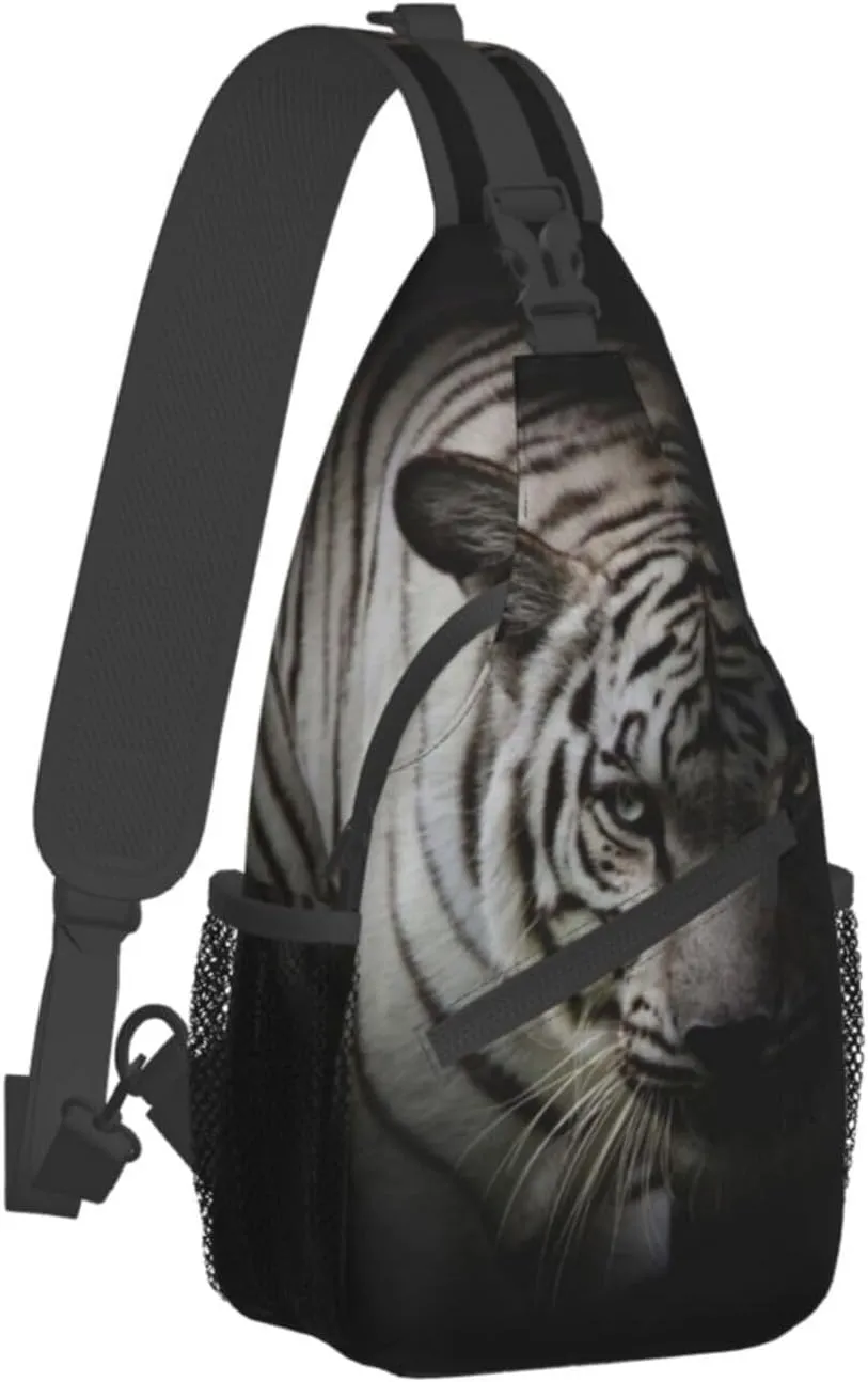 Tiger Crossbody Bag Men Shoulder Bag Backpack Cool Sling Bag Chest Casual Daypack for Outdoor