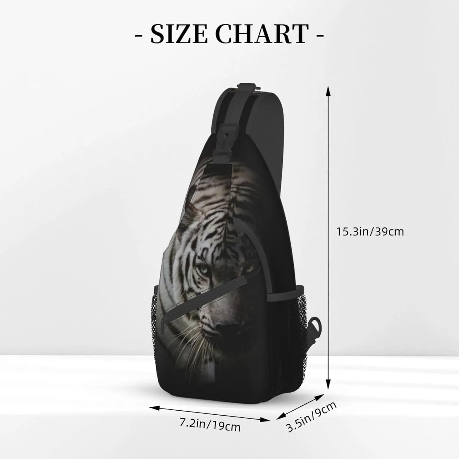 Tiger Crossbody Bag Men Shoulder Bag Backpack Cool Sling Bag Chest Casual Daypack for Outdoor