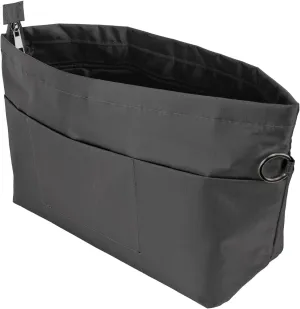 Time Wing Handbag Tote Purse Organizer Insert Bag Liner Shaper Divider Zipper 11 Pockets Compartments Small Dark Grey
