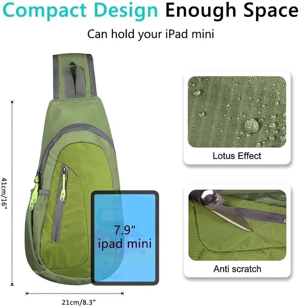 TITECOUGO Small Sling Bag, Lightweight Crossbody Backpack for Men Women, Shoulder Bag for Sports and Outdoor