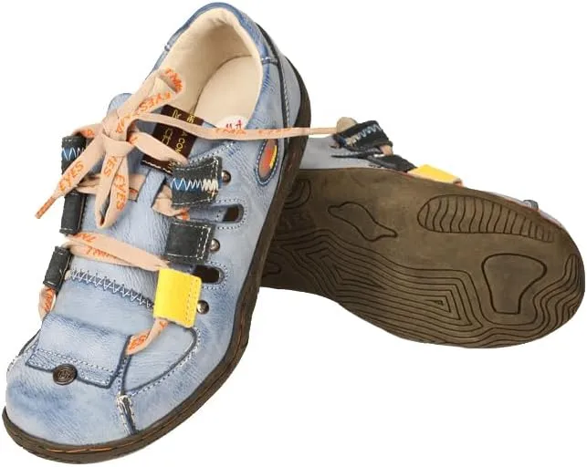 TMA EYES Women's Leather Breathable Plus Size Shoes Casual Pigskin Outdoor Walking Shoes with Insides