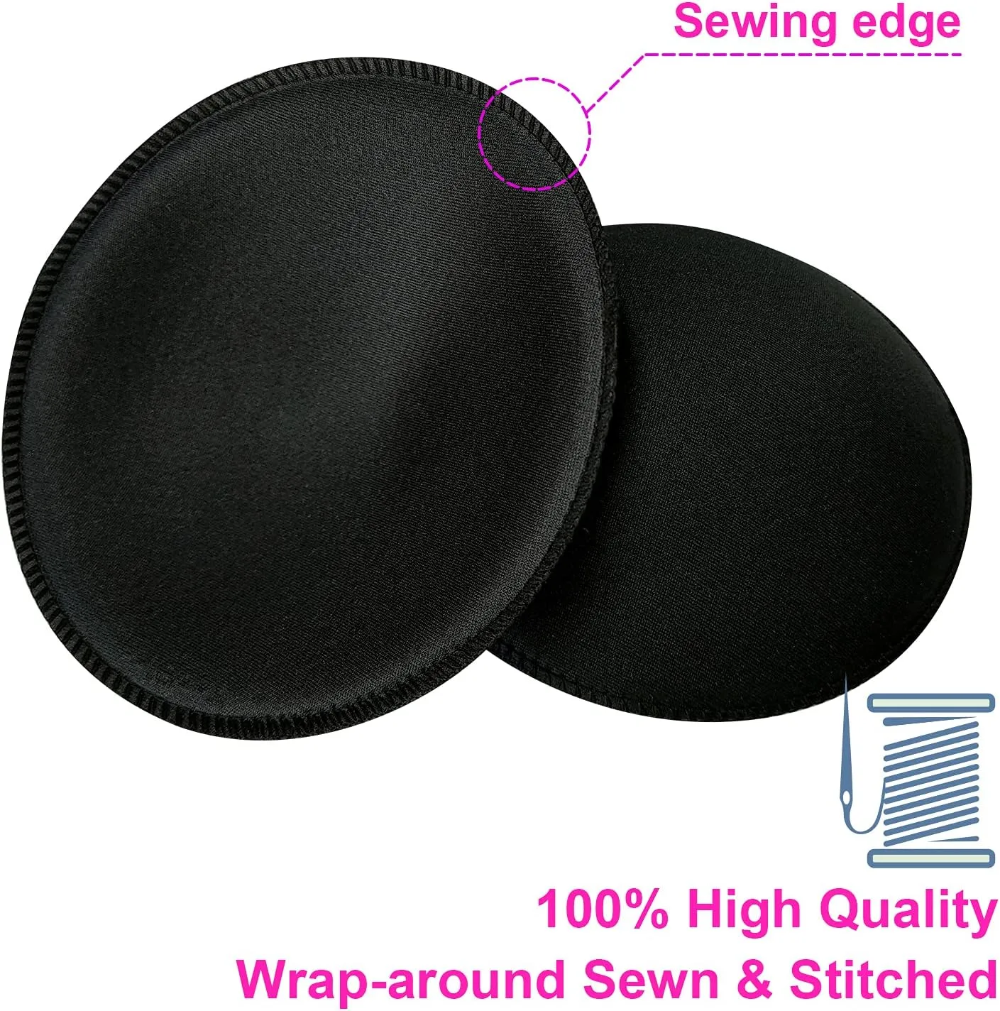 TopBine 3 pairs Round Soft Bra Inserts Pads Removable Sport Bra Cups inserts Mastectomy Bra Inserts For Bikini Top Swimsuit