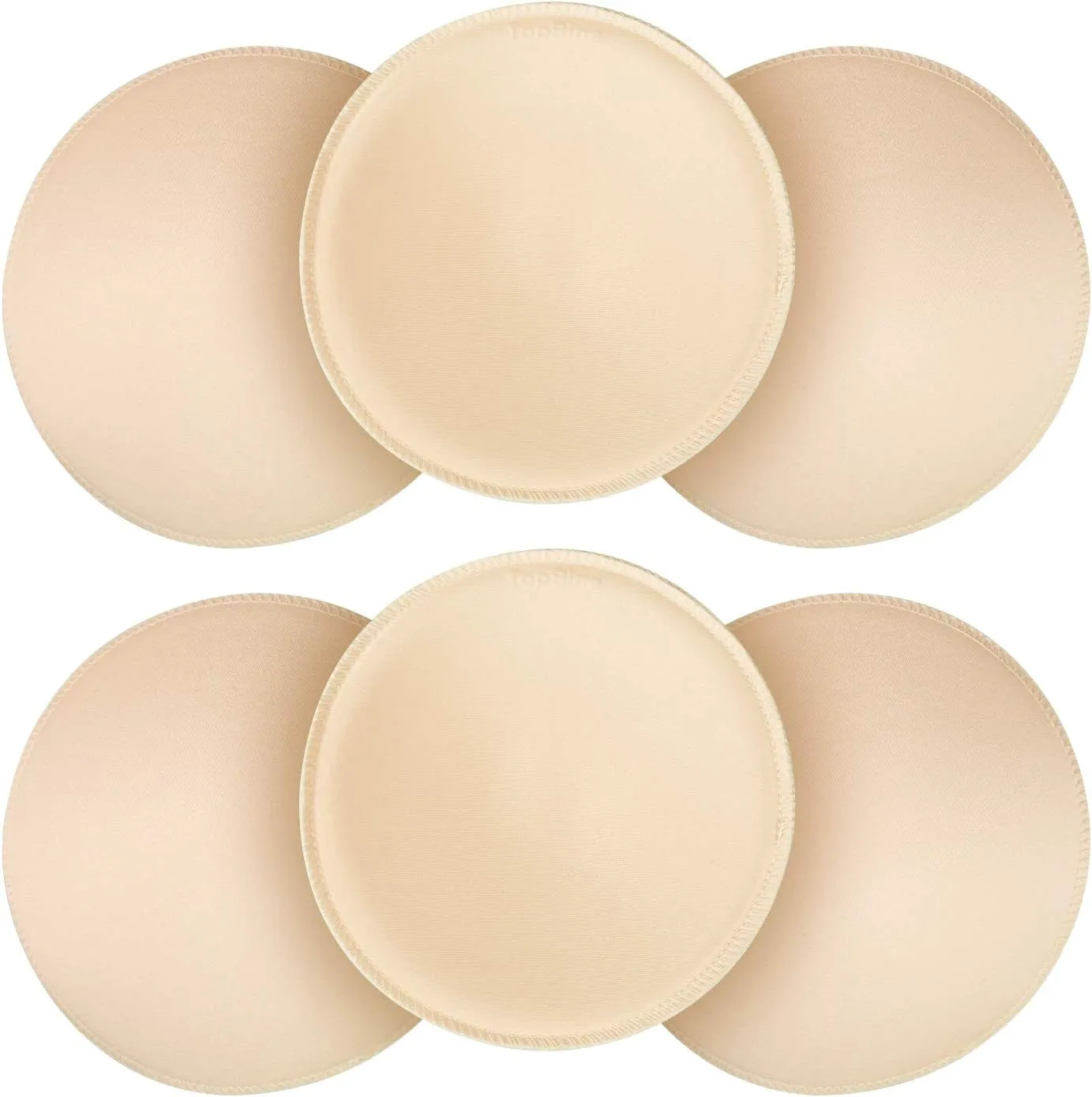 TopBine 3 pairs Round Soft Bra Inserts Pads Removable Sport Bra Cups inserts Mastectomy Bra Inserts For Bikini Top Swimsuit