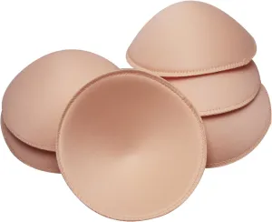 TopBine 3 pairs Round Soft Bra Inserts Pads Removable Sport Bra Cups inserts Mastectomy Bra Inserts For Bikini Top Swimsuit