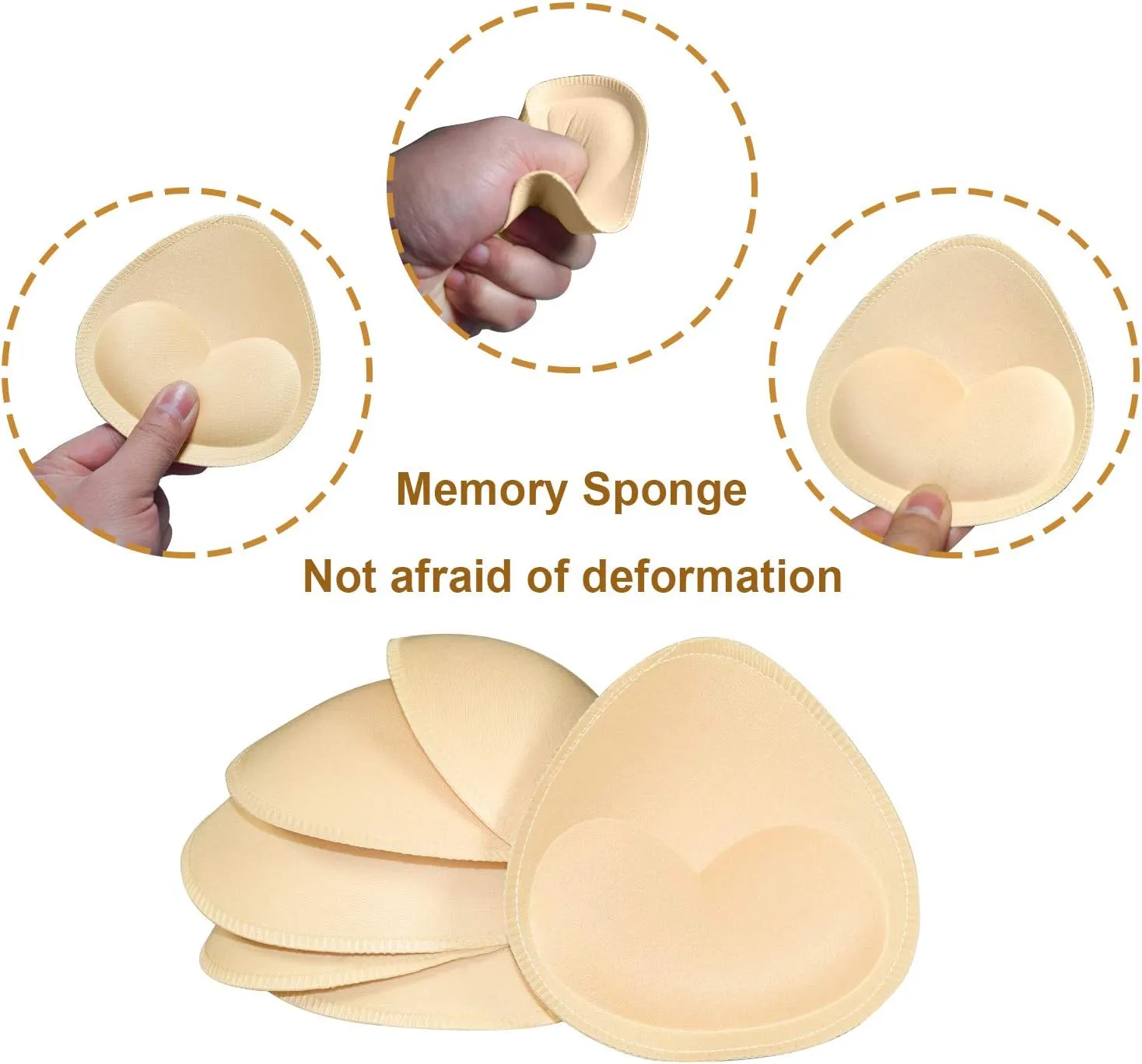 TopBine Bra Pads Inserts Women's Sports Cups Inserts Bra Replacement Inserts Bra Padding for Bikini Swimsuit