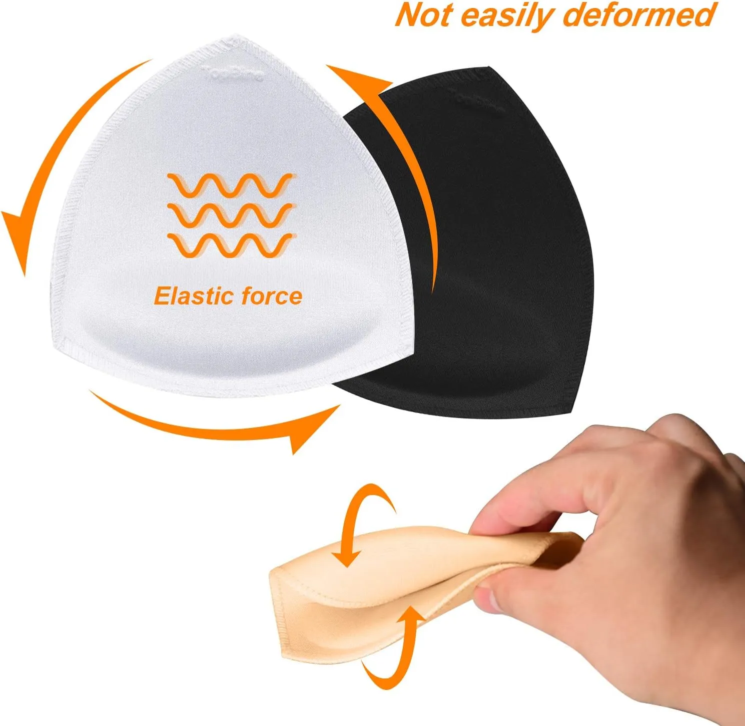 TopBine Bra Pads Inserts Women's Sports Cups Removable Bra Replacement Insert for Bikini Swimsuit