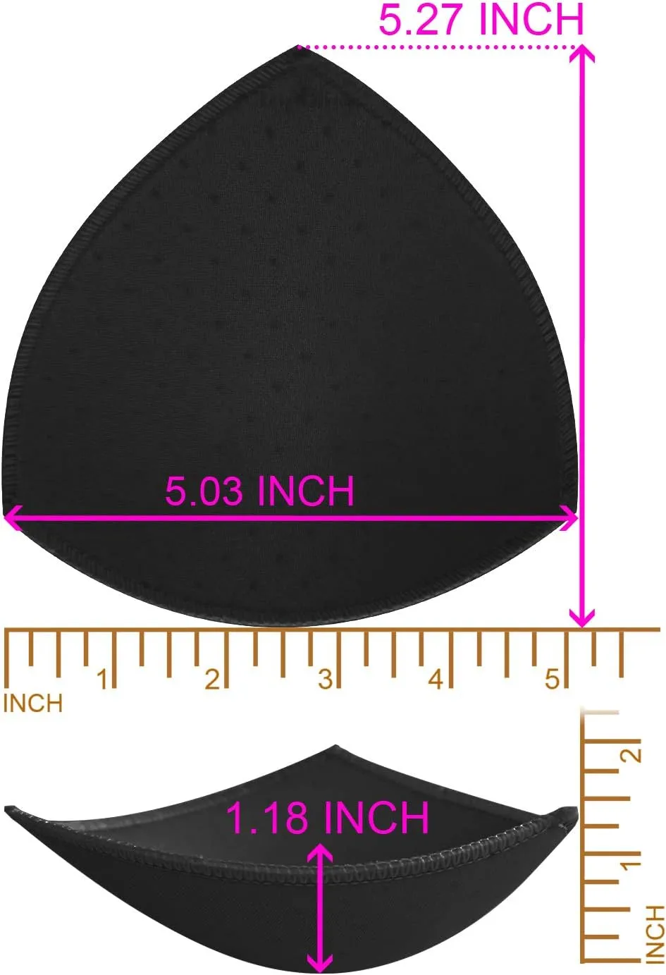 TopBine Removable Bra Pads Inserts Women's Comfy Sports Cups Bra Insert for BIkini Top Swimsuit