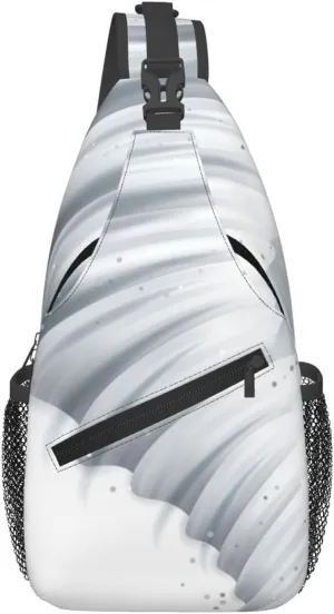 Tornado Sky Pattern Sling Bag Chest Crossbody Shoulder Backpack Casual Chest Bag Hiking Travel Cycling Daypack
