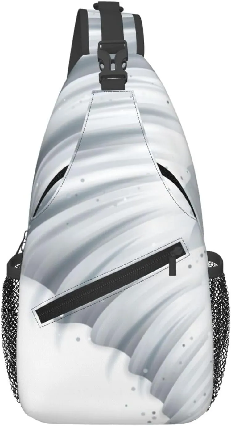 Tornado Sky Pattern Sling Bag Chest Crossbody Shoulder Backpack Casual Chest Bag Hiking Travel Cycling Daypack
