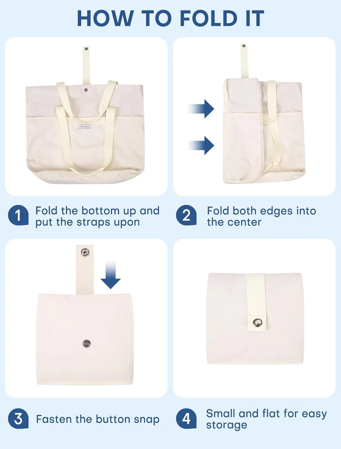 Tote Bag for Women, Foldable Nylon Tote Bag With Zipper Large Shoulder Bag Top Handle Handbag