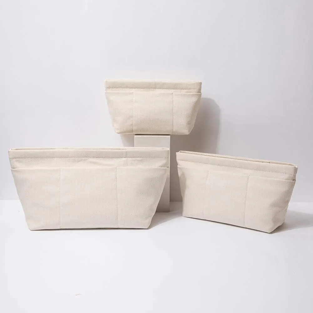 Tote Purse Insert Handbag Organizer Shaper Handbag Liner Bag in Bag Divider Organizer Insert (M-With Zipper)