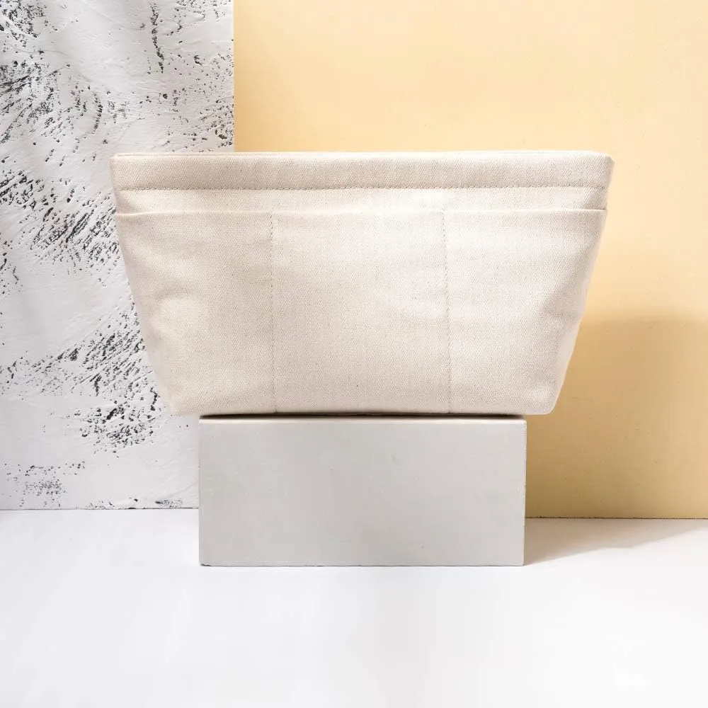 Tote Purse Insert Handbag Organizer Shaper Handbag Liner Bag in Bag Divider Organizer Insert (M-With Zipper)