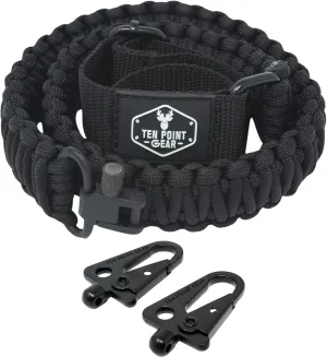 Traditional Sling 2 Points 550 Paracord | Adjustable w/Swivels and Clips | Outdoors and Hunting Use | Multiple Color Options | Many Survival Uses