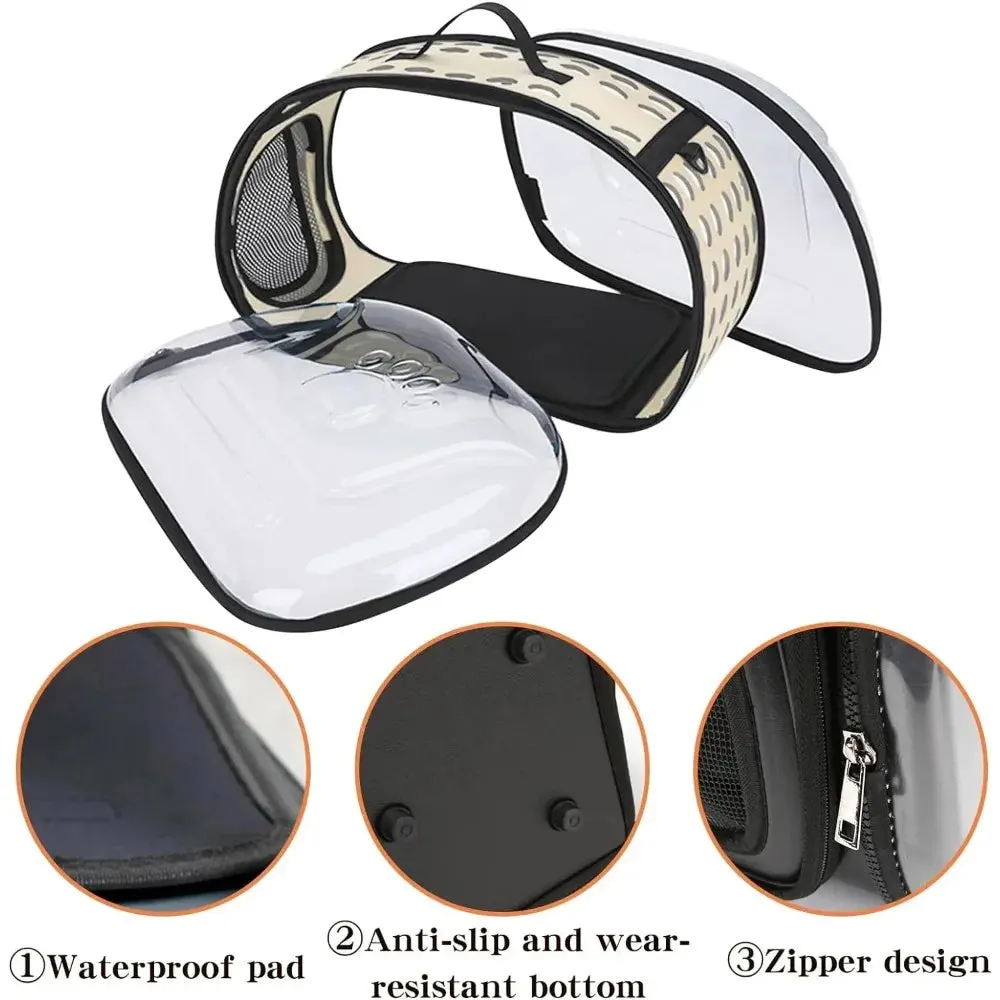 Transparent Collapsible Pet Travel Carrier Bag for Dog or Cat