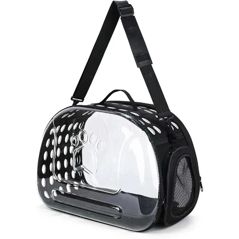 Transparent Collapsible Pet Travel Carrier Bag for Dog or Cat