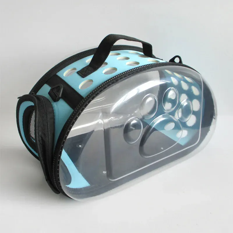 Transparent Collapsible Pet Travel Carrier Bag for Dog or Cat