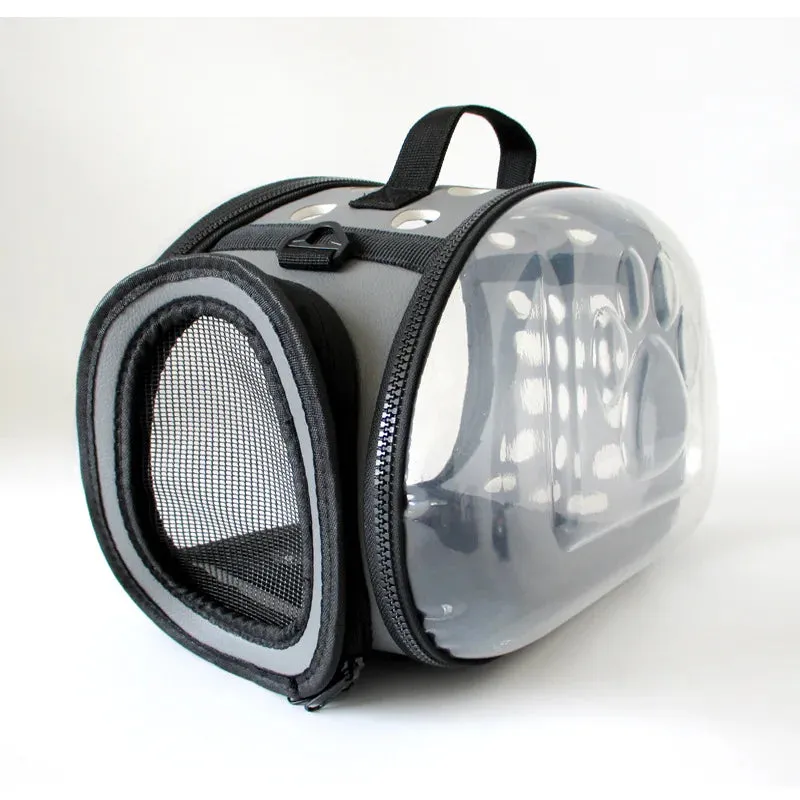 Transparent Collapsible Pet Travel Carrier Bag for Dog or Cat