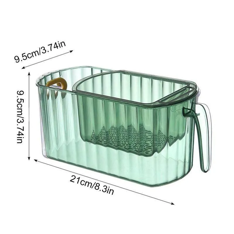 Transparent Double-Layer Storage Basket - Clear Stackable Organizer