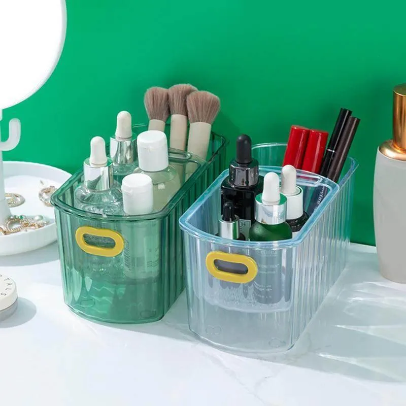 Transparent Double-Layer Storage Basket - Clear Stackable Organizer