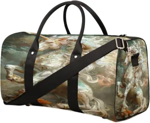 Travel Duffle Bag Mythical Unicorn Foldable Travel Bags for Men Women, 17 Inch Gym Bag Workout Bag Carry on Weekender Overnight Bag for Gym Travel