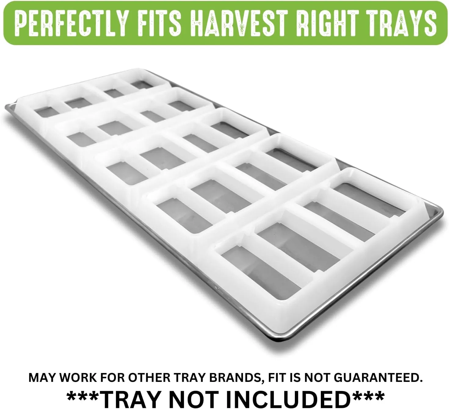 Tray Dividers for Harvest Right Freeze Dryer Tray - White 5 Sets (Fits 1 Large Tray)