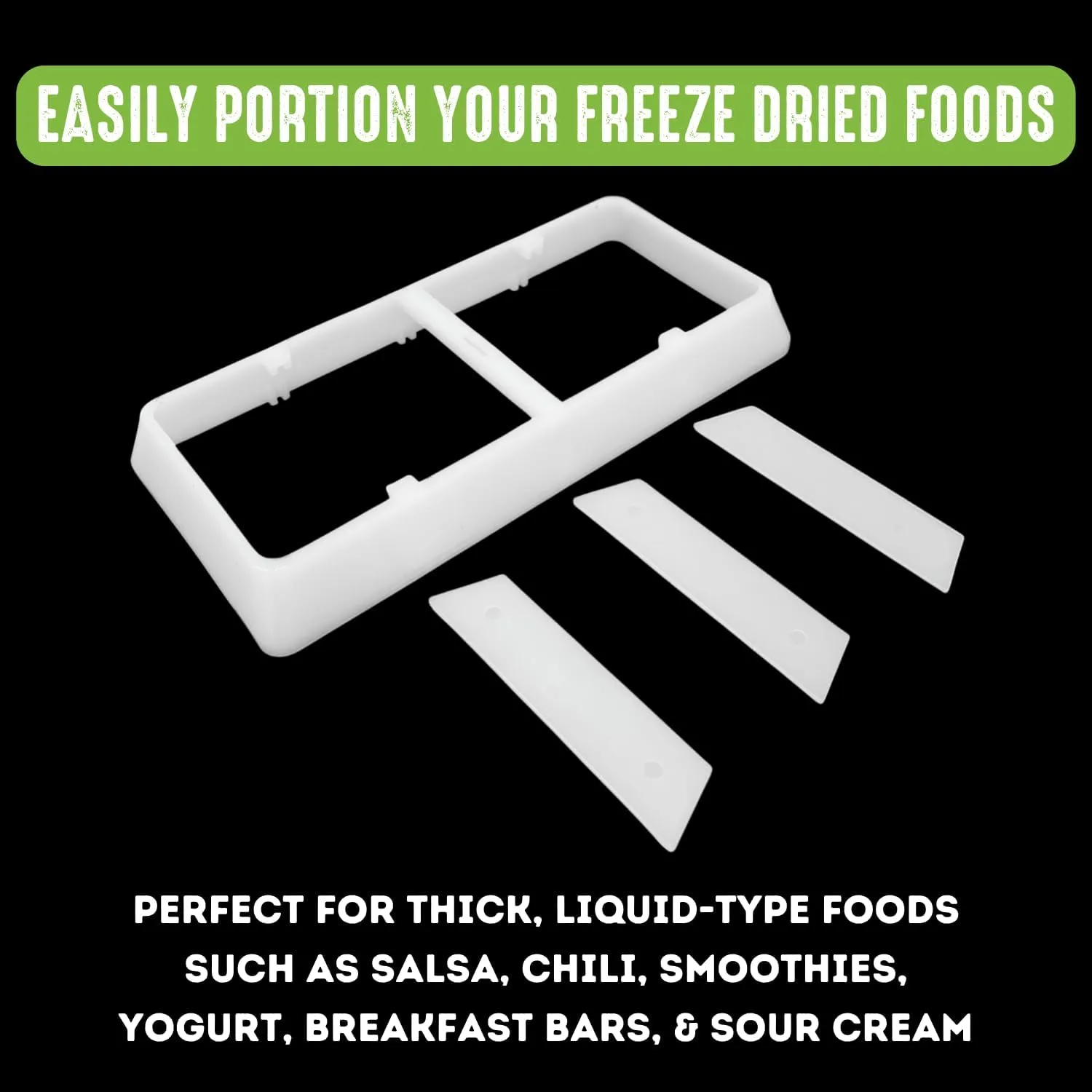 Tray Dividers for Harvest Right Freeze Dryer Tray - White 5 Sets (Fits 1 Large Tray)